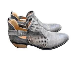 Cupid 8 gray side buckle woman's western bootie. Very comfortable shoe.